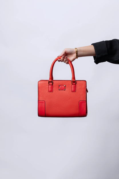 Robust Luxury Leather Handbag - Brown