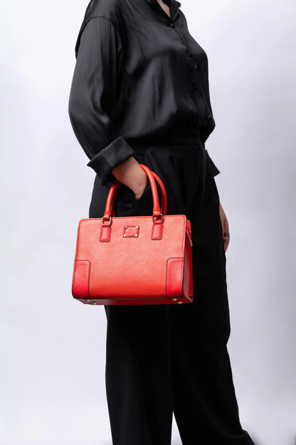 Robust Luxury Leather Handbag - Brown
