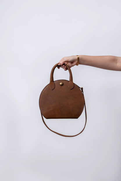 Darko Handcrafted Leather Bag - Dark Brown