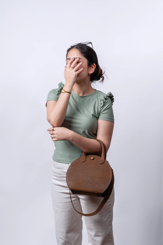 Darko Handcrafted Leather Bag - Dark Brown