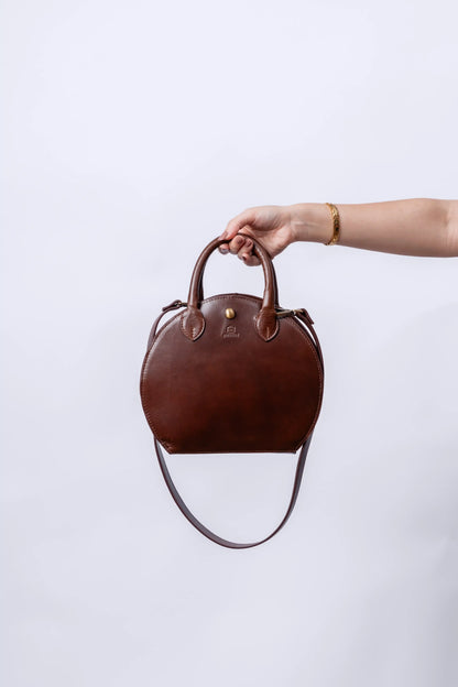 Darko Handcrafted Leather Bag - Dark Brown