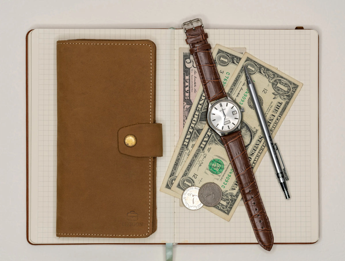 Vostoc Vintage Long Wallet - Coffee Brown