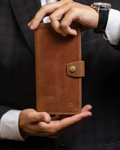 Vostoc Vintage Long Wallet - Natural Brown