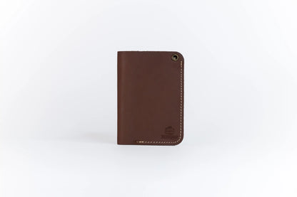 Slim Atlantic Vertical Leather Wallet - Finished Maroon