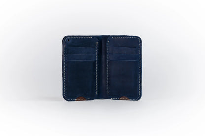 Slim Atlantic Vertical Leather Wallet - Finished Maroon